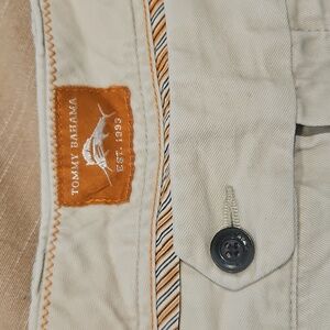 Tommy Bahama 100% Pima Cotton Beige Flat Front Shorts 54